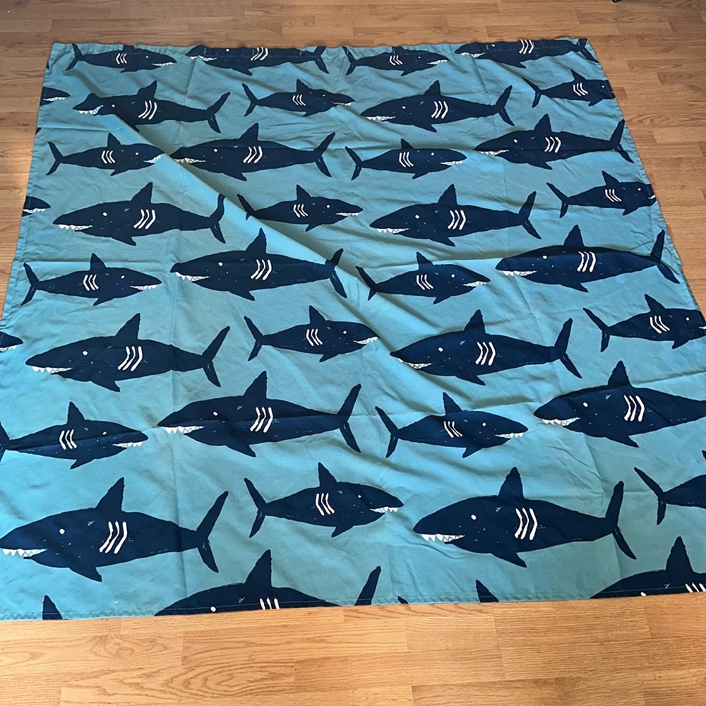 👙Pillowfort Shark Blue Shower Curtain